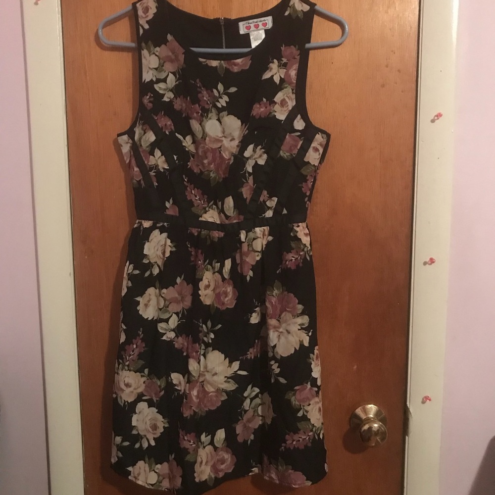 black floral dress